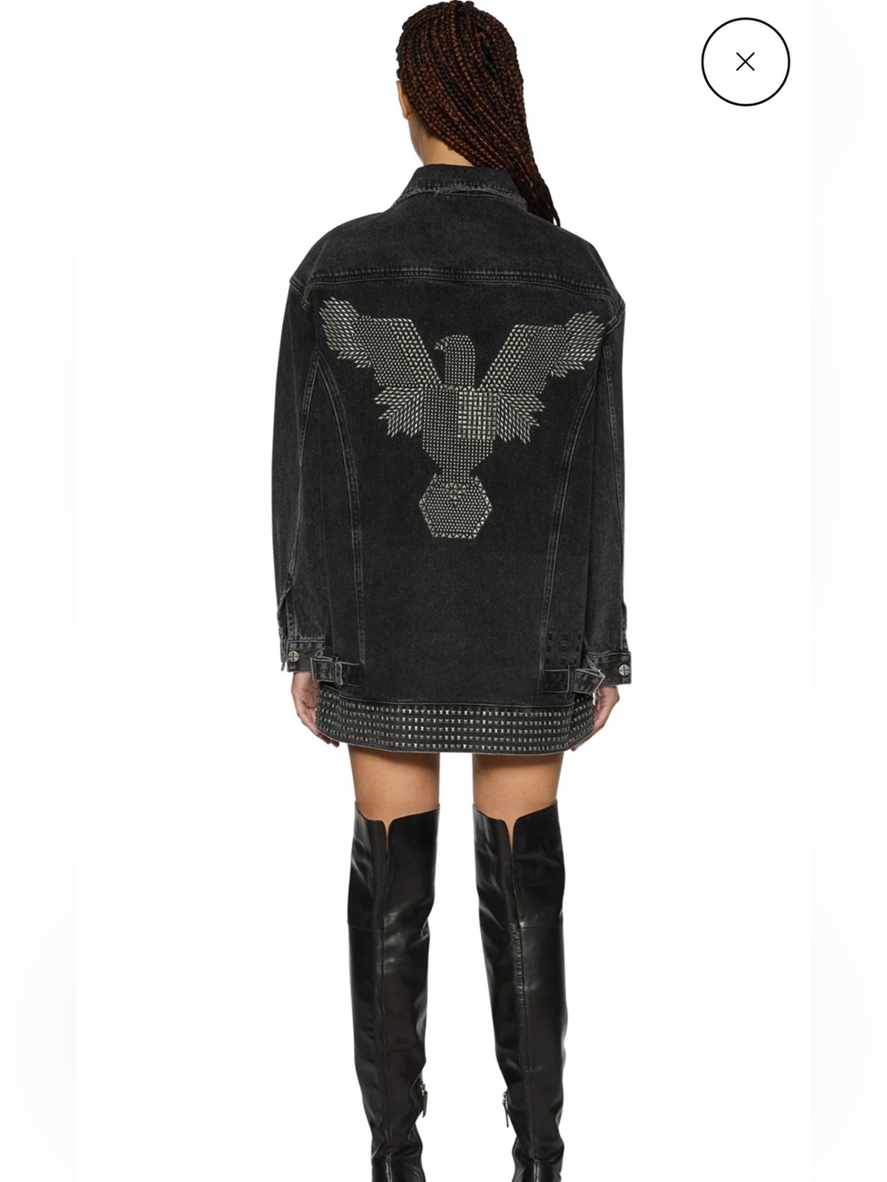 Ksubi Studded Eagle Back Denim Jacket- NEVER WORN. L. I ordered 2 by mistake